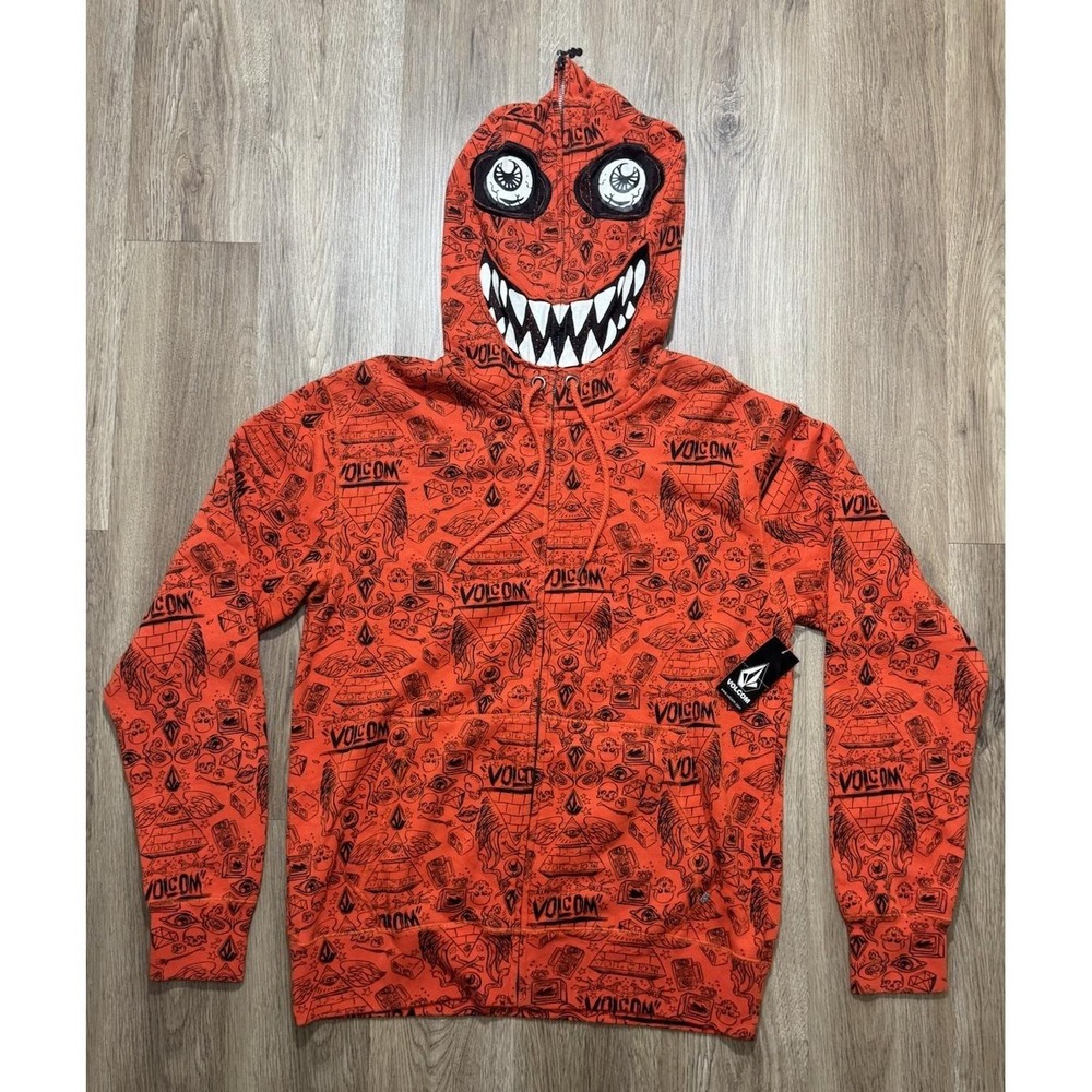 Y2K Ryan Sheckler x Volcom‎ Full Zip Monster Hoodie Size M